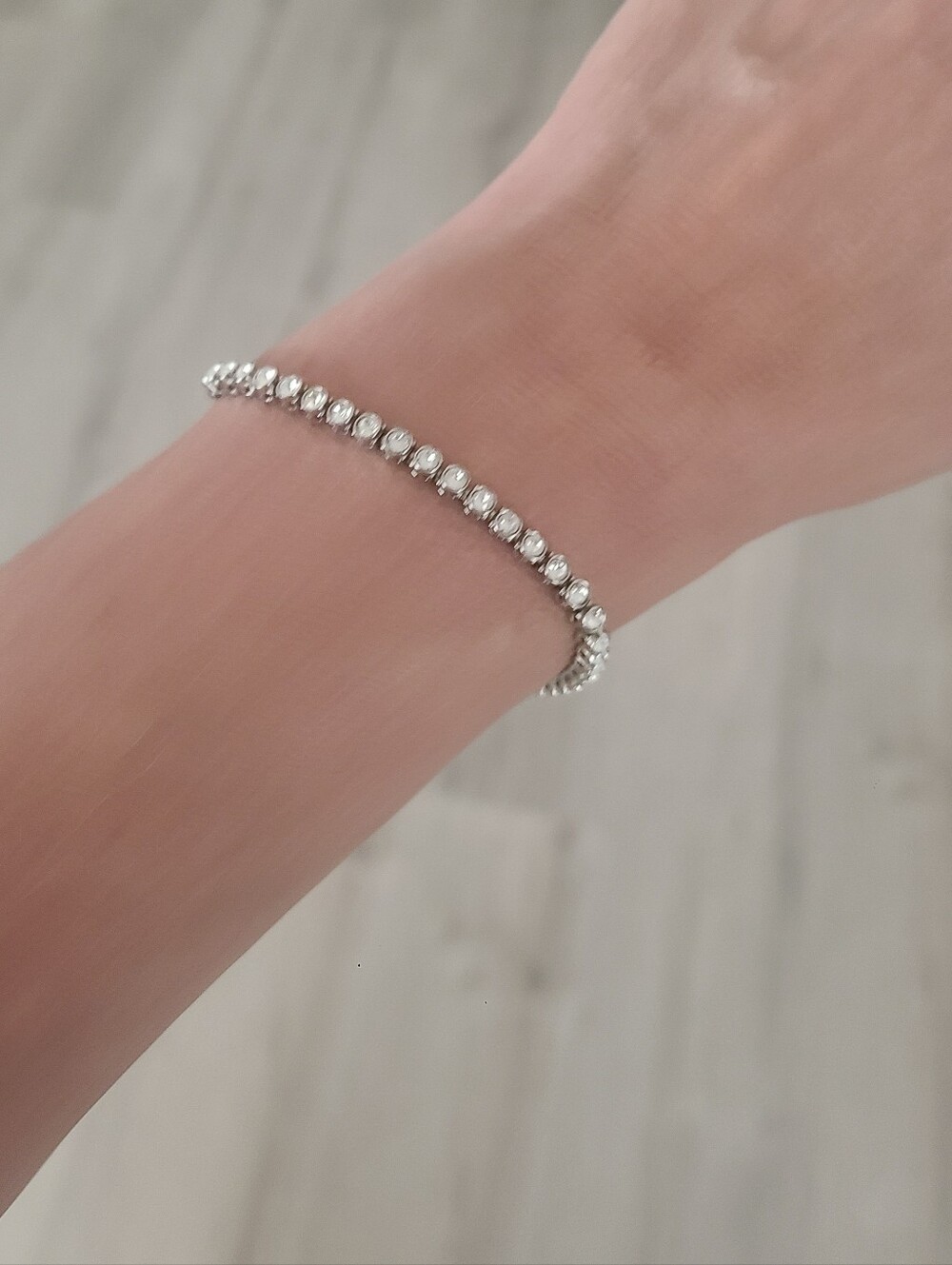 Swarovski Emily Imber Silver Crystal Tennis Bracelet- Pre-Owned Condition